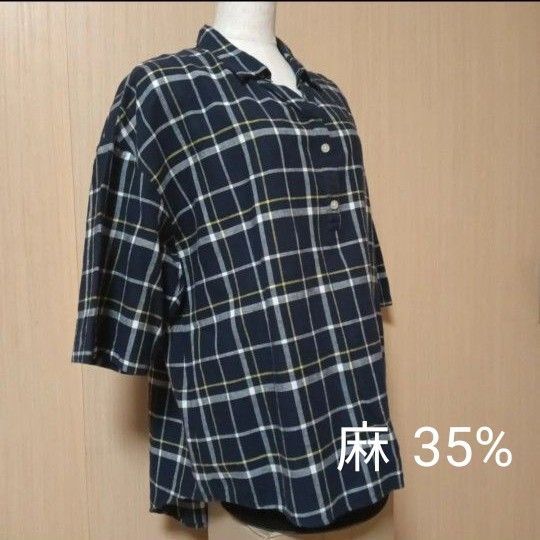 レディース チェック シャツチュニック Lサイズ