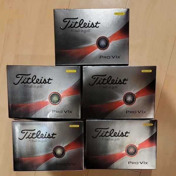 Titleist V1X PRO プロV1X ゴルフボール タイトリスト イエロー 5ダース 60球 新品 未使用