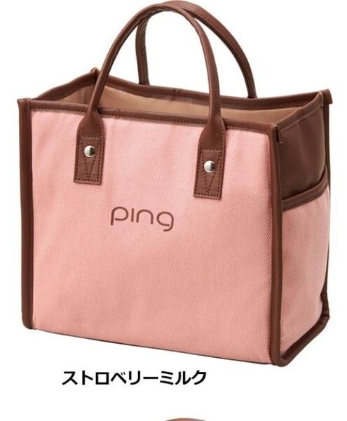 ping ピン ゴルフ ミニトートバッグ ストロベリーピンク レディース ハンドバッグ