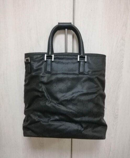 GUCCI グッチ 2way ショルダー付き 縦型 トートバッグ