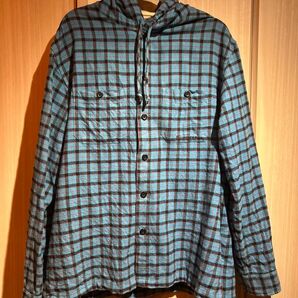 supreme チェックシャツ シャツジャケット フード付き