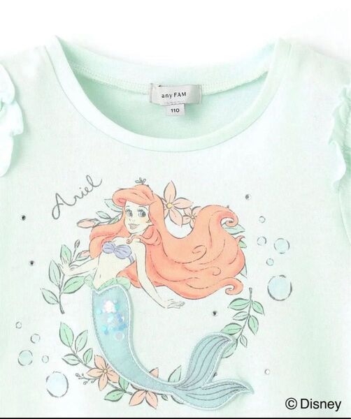 any FAM Tシャツ アリエル ディズニー プリンセス 100サイズ