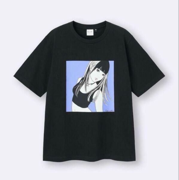新品 GU 江口寿史 コラボ グラフィックTシャツ ブラック XL
