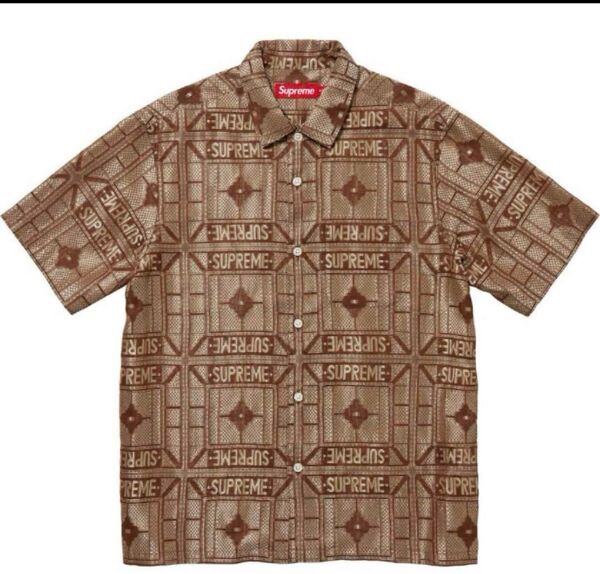 SUPREME Tray Jacquard S/S Shirt L 送料無料 シュプリーム 半袖シャツ エルメス