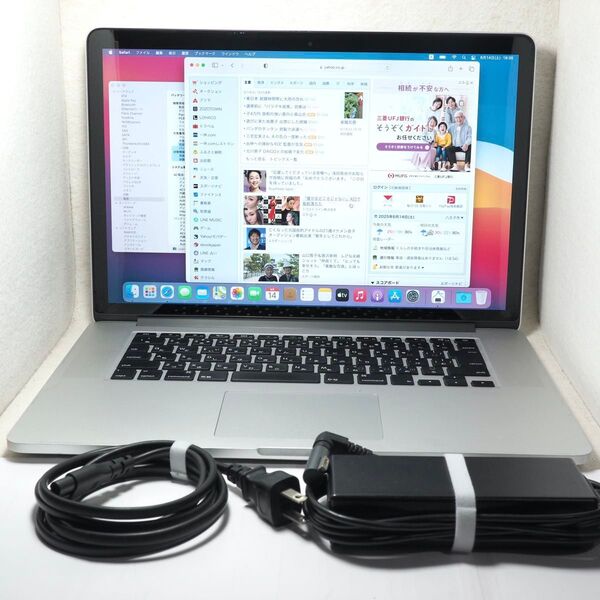 Macbook Pro Mid2014 15インチ大画面高精細液晶 Corei7 16GB/SSD 500GB 電源付 動作良