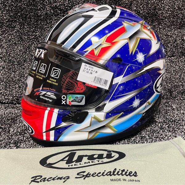 Arai アライ ヘルメット RX-7X NAKANO RED ‘99 ナカノレッド‘99 56デザイン 57-58cm 未使用品