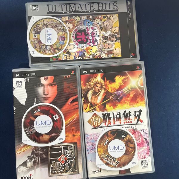 【PSP】PSPソフト3本セット DQ&FFいたスト 戦国無双 三国無双