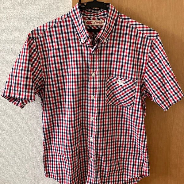 Canterbury 半袖シャツ チェック柄 メンズM ボタンダウン