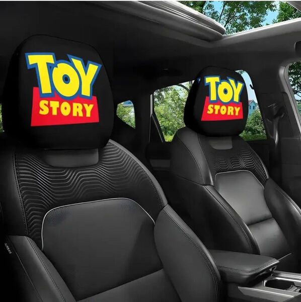 【新品未使用】トイストーリー★ヘッドレストカバー★2枚組★車 内装 装飾 カスタム おしゃれ