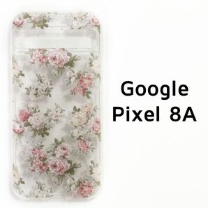 Pixel 8a クリア 小花柄 カバー 透明