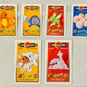 ポケモン アマダ 角メンコ カクメンコ KAKU MENKO 6枚セット売り まとめ売り当時物 レア