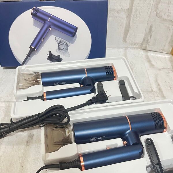 【2個セット】ドライヤー 大風量 速乾 【サロン専用】 T字型デザイン 1500W 高濃度マイナスイオン ヘアドライヤー