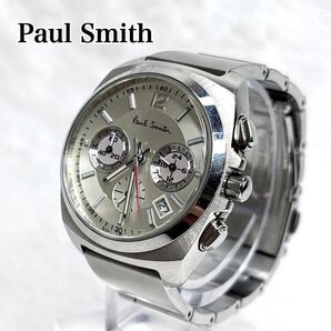 Paul Smith ファイナルアイズ クロノグラフ ホワイト 腕時計 稼動品 ポールスミス 電池交換済