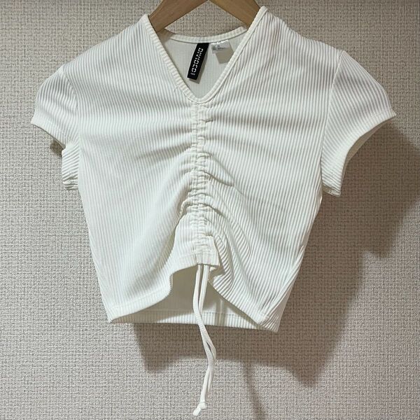 H&M クロップドTシャツ ホワイト 未使用