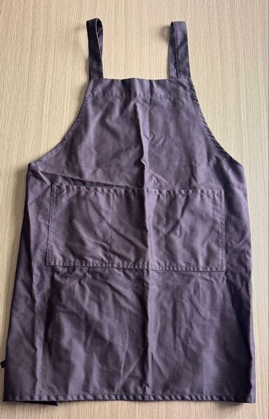 エプロン 茶色 男女共用 着丈90cm