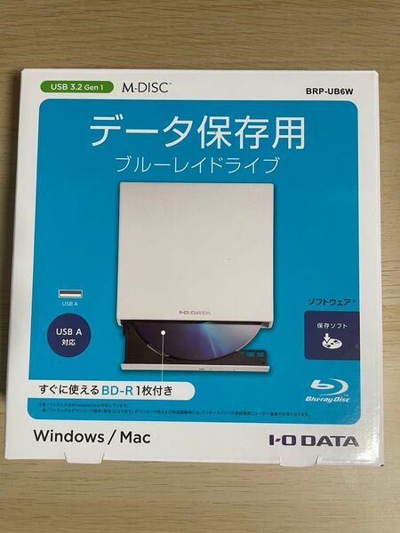 I-O DATA データ保存用ブルーレイドライブ BRP-UB6W ホワイト