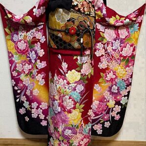超美品★正絹振袖フルセット★金銀彩・銀通し・舞蝶花紋様