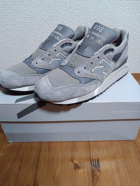 【新品】Newbalance U998GR US7.5 MADE IN USA ニューバランス 25.5cm アメリカ製 グレー
