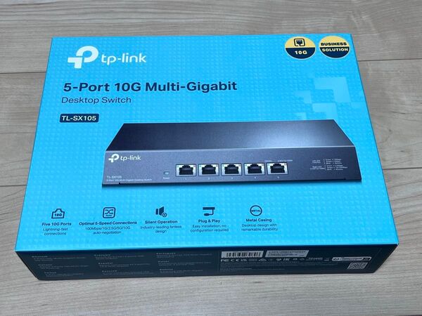 TP-Link TL-SX105 10G対応 マルチギガビット アンマネージ プラグ&プレイ Omada対応 スイッチングハブ