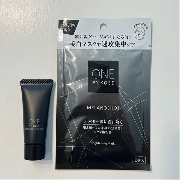 ONE BY KOSE ワンバイコーセー ポア クリア スクラブウォッシュ 14g 試供品 サンプル メラノショットW パック
