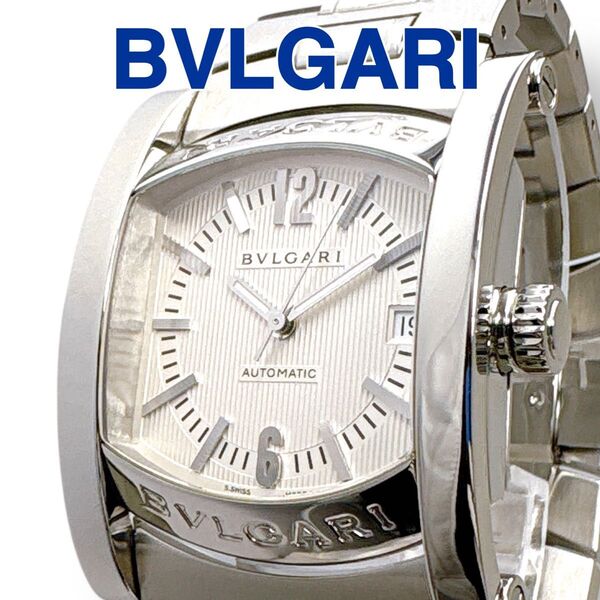 ブルガリ BVLGARI アショーマ AA44S 自動巻き オートマ AT シルバー メンズ デイト 腕時計 ブランド 銀座限定
