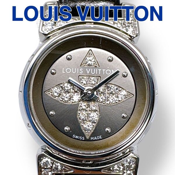 ルイヴィトン LOUIS VUITTON タンブール ビジュ Q151K ダイヤモンド クォーツ QZ ラウンド レディース 時計