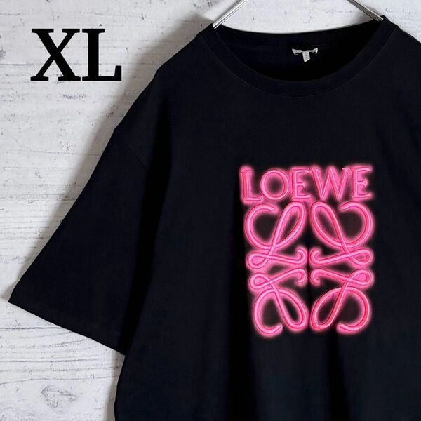 大人気 LOEWE アナグラムロゴ刺繍 ネオン Tシャツ XL相 ロエベ