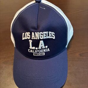 LOS ANGELES メッシュキャップ ネイビー×ホワイト