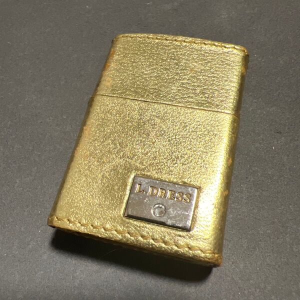 zippo L.DRESS 革巻き ゴールド色 2006年製
