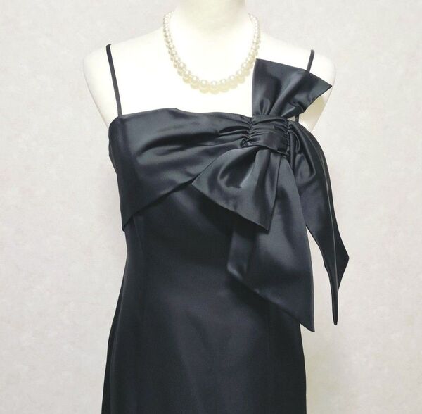 【未使用】東京ソワール primish ロングドレス 黒 発表会 演奏会 40 フォーマルドレス パーティ イベント 結婚式