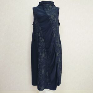 KEIKO KISHI plus 刺繍風 コクーン ワンピース ハイネック