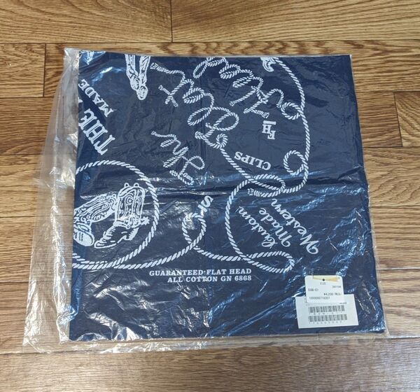 ザ フラットヘッド the flat head バンダナ 色青 新品 送料込み