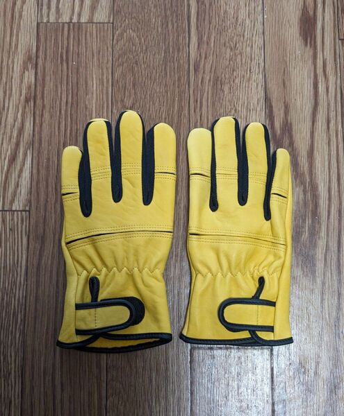グローブ 本革 サイズL 色イェロー 新品 送料込み