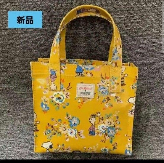 Cath Kidston×PEANUTS 花柄トートバッグイエロー