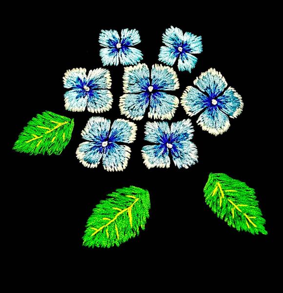 ハンドメイド刺繍トートバッグ 刺繍ハンドメイド 紫陽花 刺繍 バッグ ハンドメイド