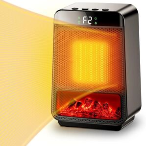 【新品・未開封】セラミックヒーター 足元ヒーター3D疑似炎1200W/800W