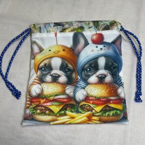 フレンチブルドッグ ハンドメイド 巾着袋