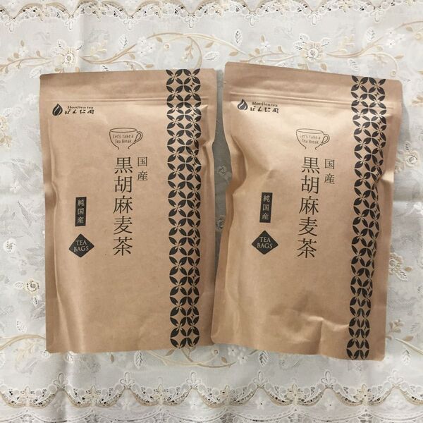 国産黒胡麻麦茶 (黒ごま麦茶) 10g x 20パック x 2袋(計40パック)