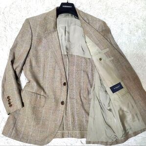 BURBERRY LONDON シルク カシミヤ チェック テーラードジャケット バーバリーロンドン