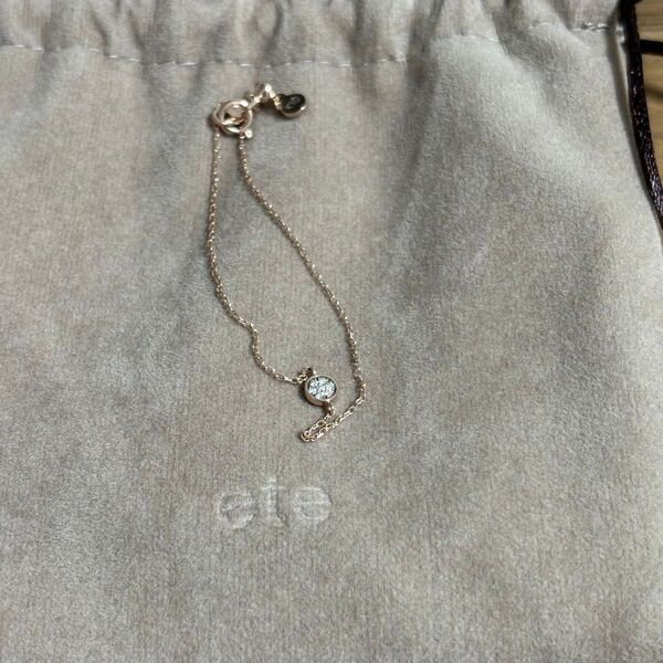 ete K10 ブリリアントダイヤモンドブレスレット ピンクゴールド ネックレス アクセサリー ブレスレット