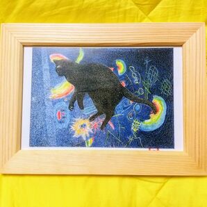猫 伊佐周作品 複製 ミニアート 3