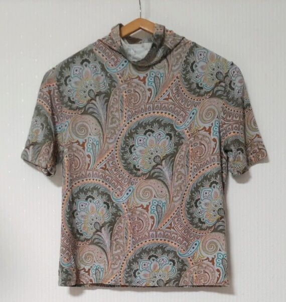 GIANNI LO GIUDICE 総柄 ネック 半袖プリント Tシャツ
