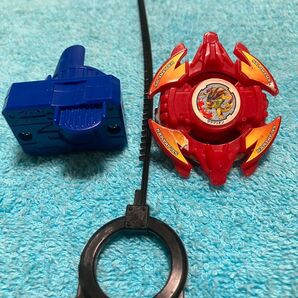 爆転シュートベイブレード A-34 サラマリオン シューター ワインダー 3点セット 初代 旧 beyblade