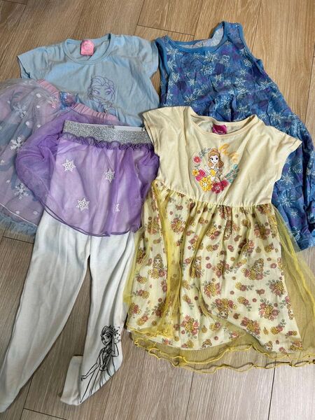 ディズニー 夏服 Tシャツ、ワンピース、ズボン キッズ女の子110