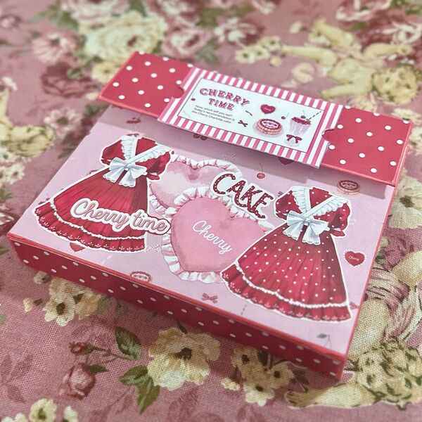 おすそ分けファイル おすそ分け コラージュ ハンドメイド 蛇腹ファイル 人物ステッカー