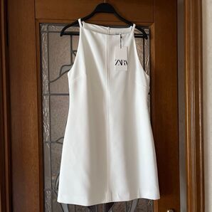 ホワイトワンピース S 新品ZARA ノースリーブ