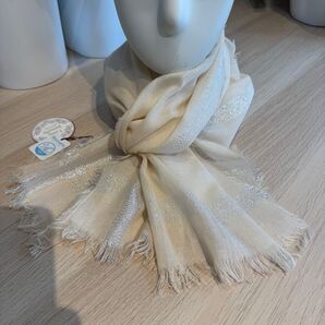 ※織ムラ有り 春夏新品Lune Jumelleルナジュメールポリエステル×レーヨンストールふんわり軽量マコッカソレイユ通勤通学