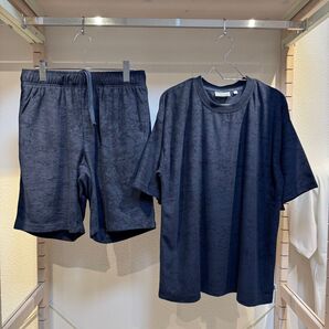 M新品DISCUSディスカスアスレチック パイル Tシャツ ショートパンツ セットアップ ルームウェア ワンマイルウェア 男女兼用