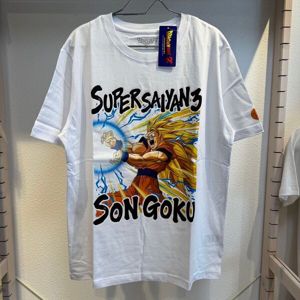 L 新品 ドラゴンボールZ Tシャツ スーパーサイヤ人3 孫悟空 かめはめ波 半袖 男女兼用 東映アニメーション公式ライセンス商品