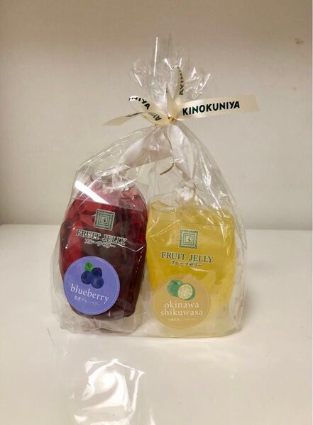 KINOKUNIYA フルーツゼリー 170g 2個セット 国産ブルーベリーと沖縄産シークヮーサー